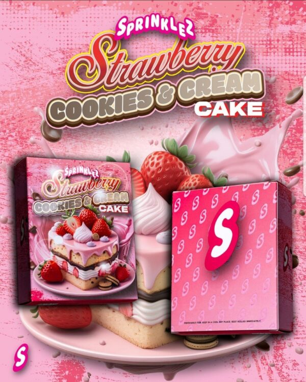 Sprinklez Strawberry Cookies Cream Cake